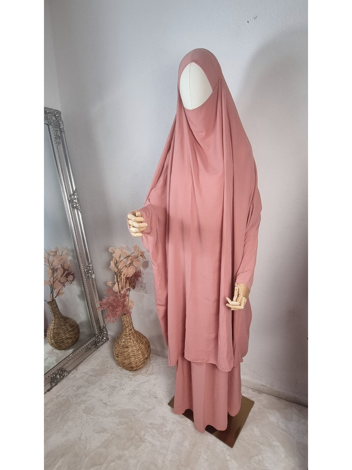Jilbab two piece Soft Pink
