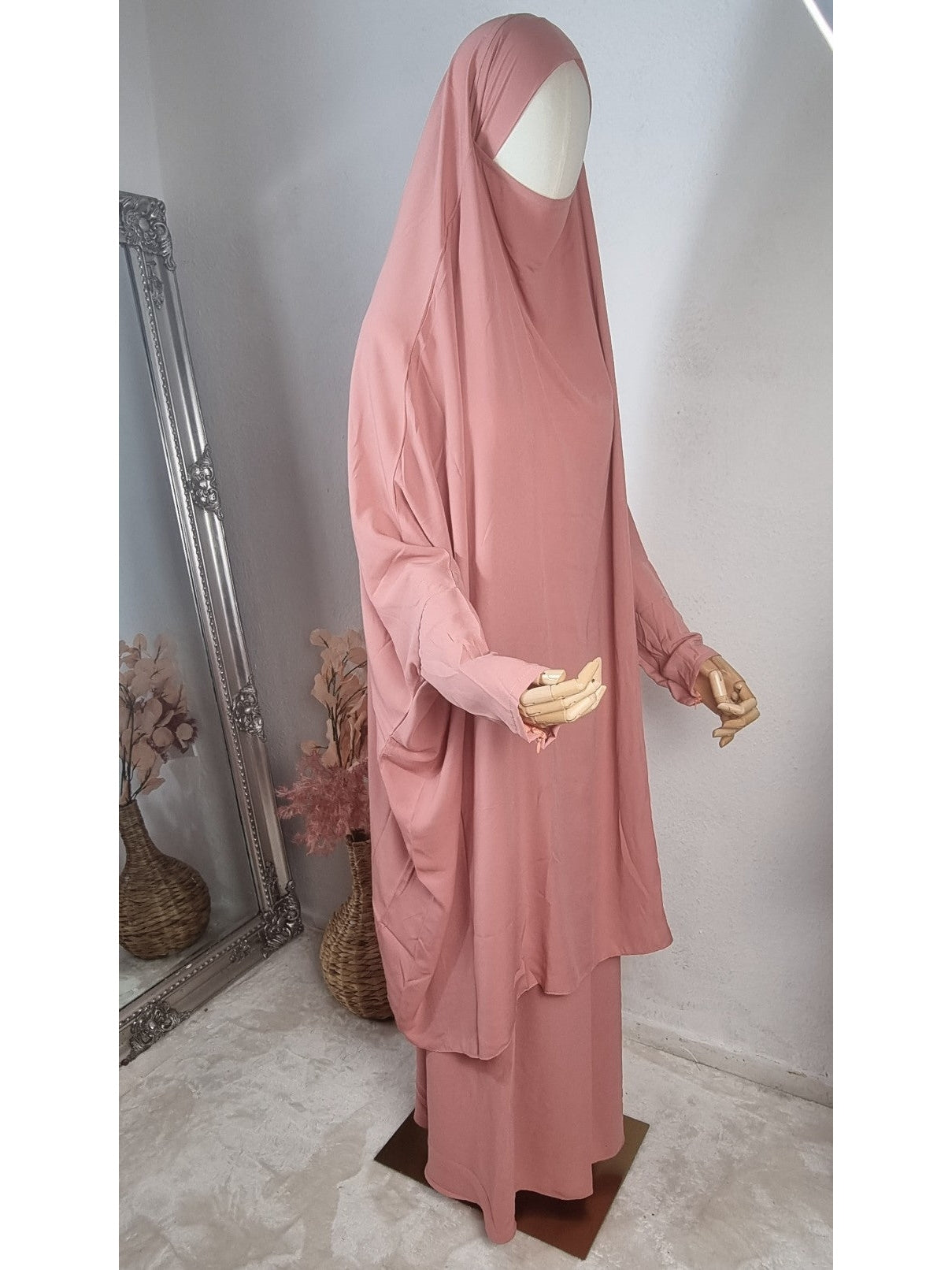 Jilbab two piece Soft Pink