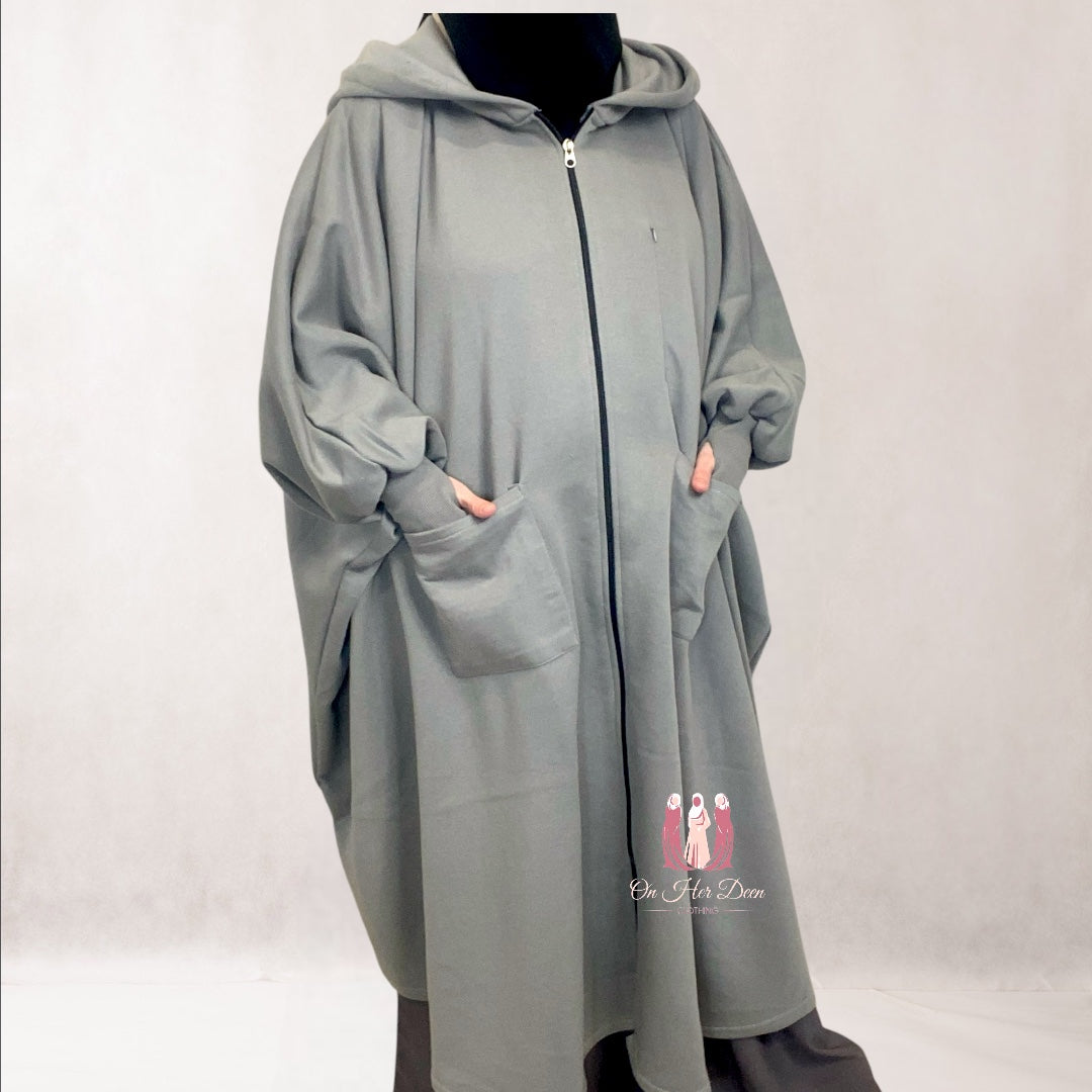 Abaya Jilbab Oversized Poncho Fleece Jacket
