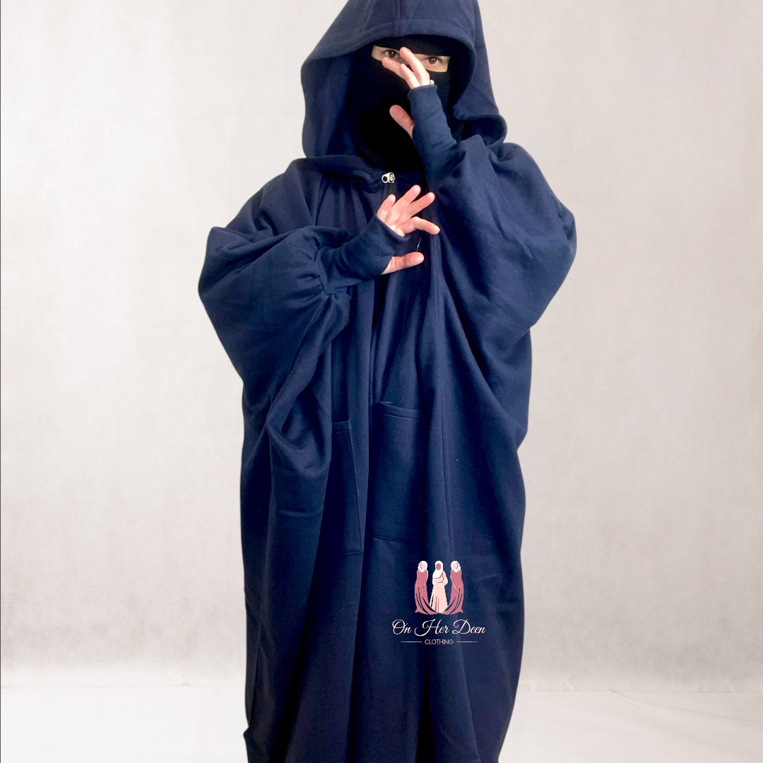 Abaya Jilbab Oversized Poncho Fleece Jacket