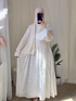 100% Eyelet Cotton abaya fully lined Abaya