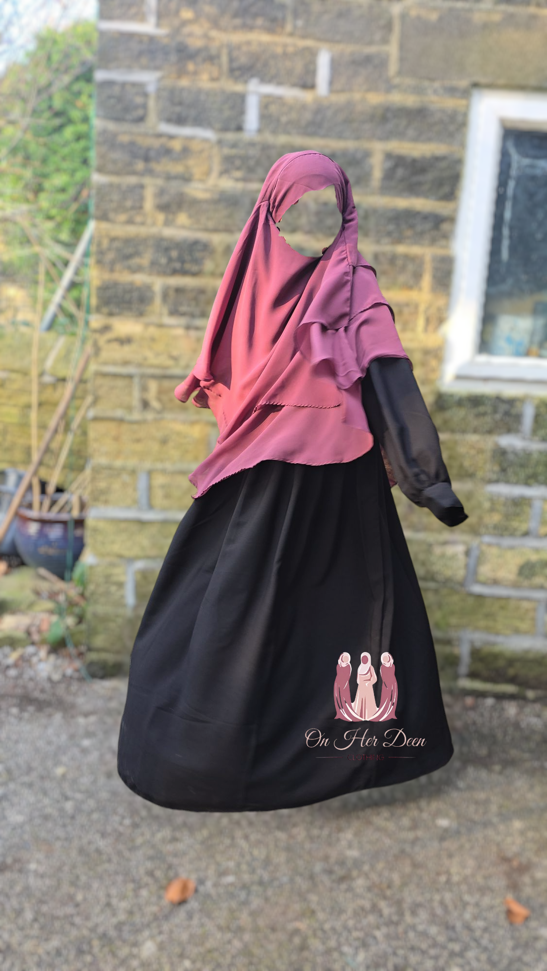 Girls Three Layer Chiffon Hijab