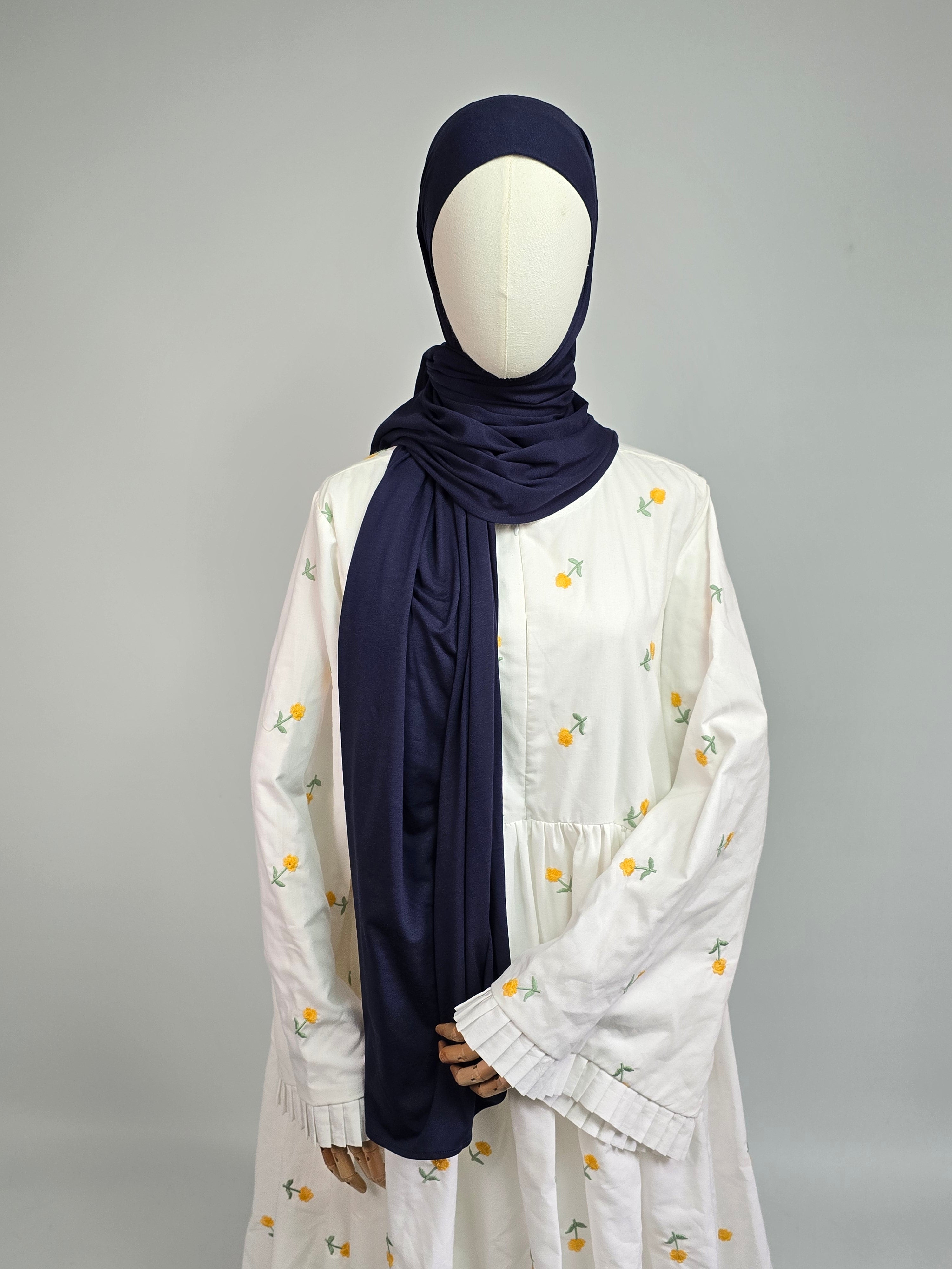 Navy Blue Premium Jersey XL Hijab