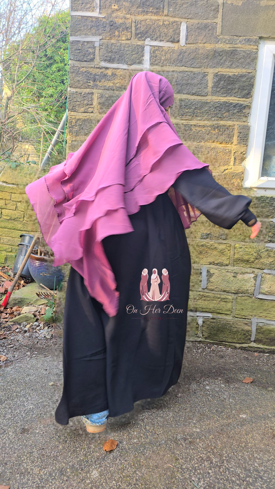 Girls Three Layer Chiffon Hijab