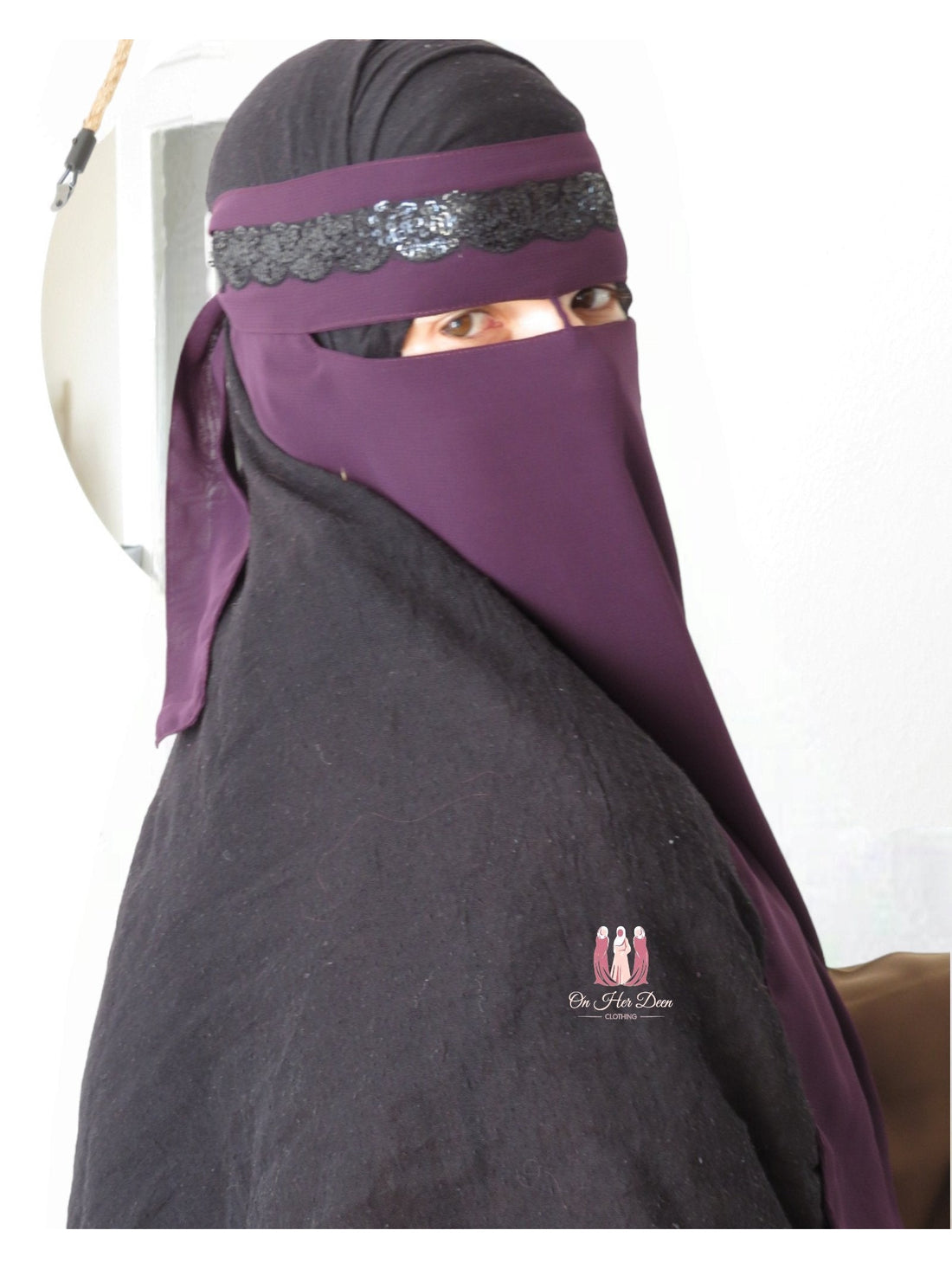 1 Layer Nose String Niqab Sequin - OnHerDeen