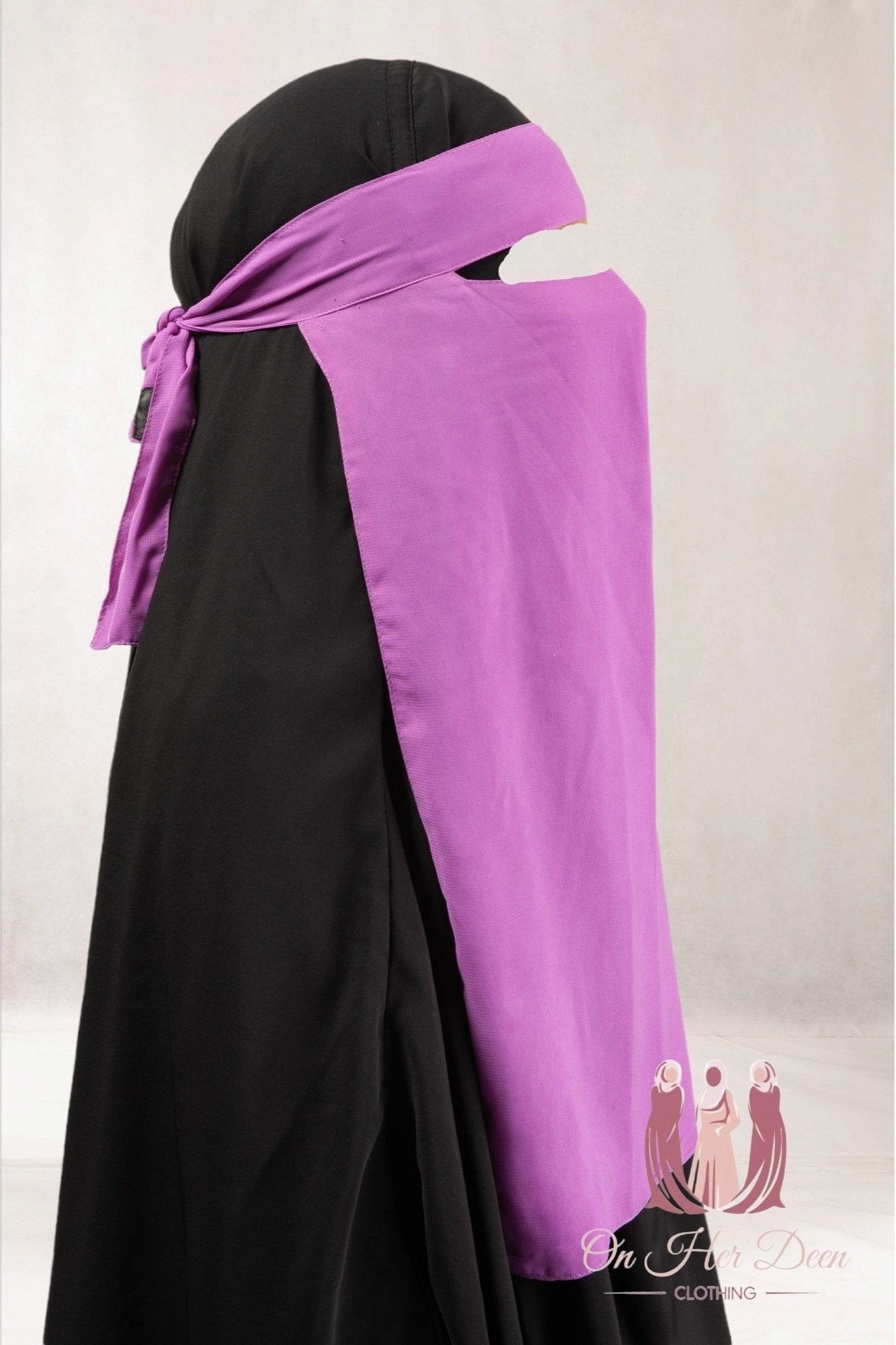 Full Niqab  violet OnHerDeen Clothing