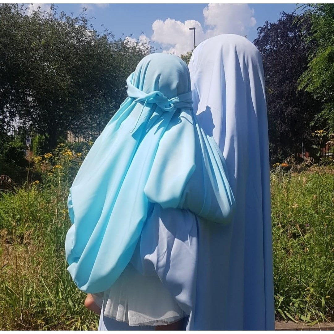 Kids Soft Blue 2 Piece Jilbab - OnHerDeen Clothing