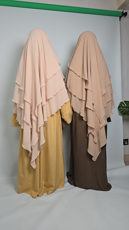 Elegant Modest Layered Khimars