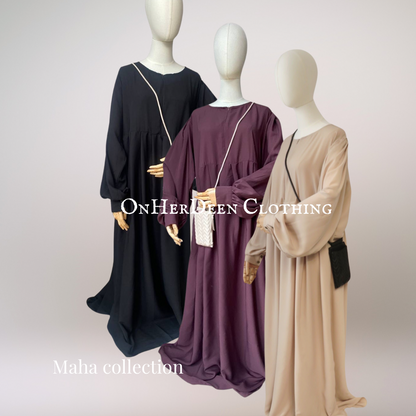 OnHerDeen Umbrella Abaya With Puff Sleeves nursing Friendly-Maha