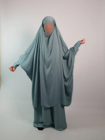 Women in 2 piece Jilbab nida cargo pockets 