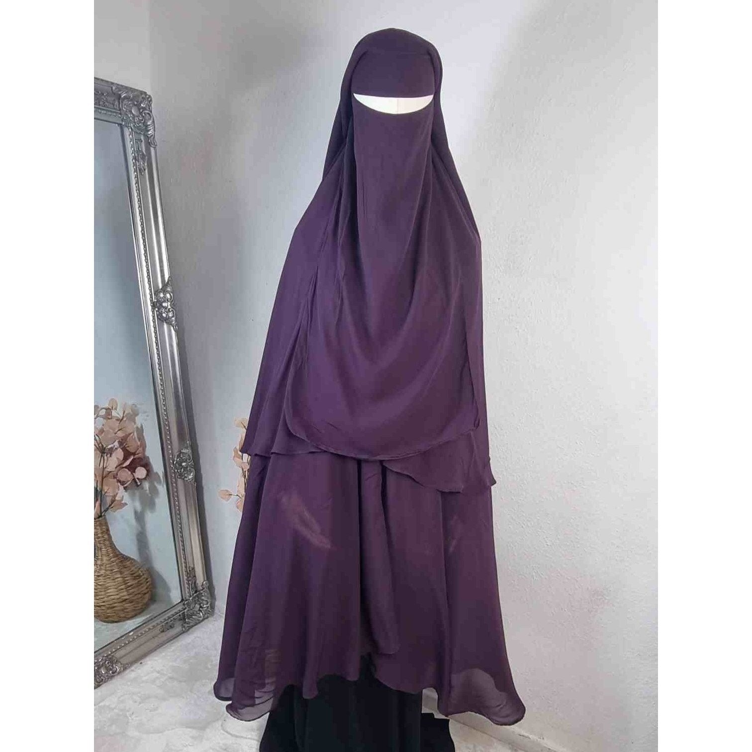 Long Layered Niqab – OnHerDeen Clothing