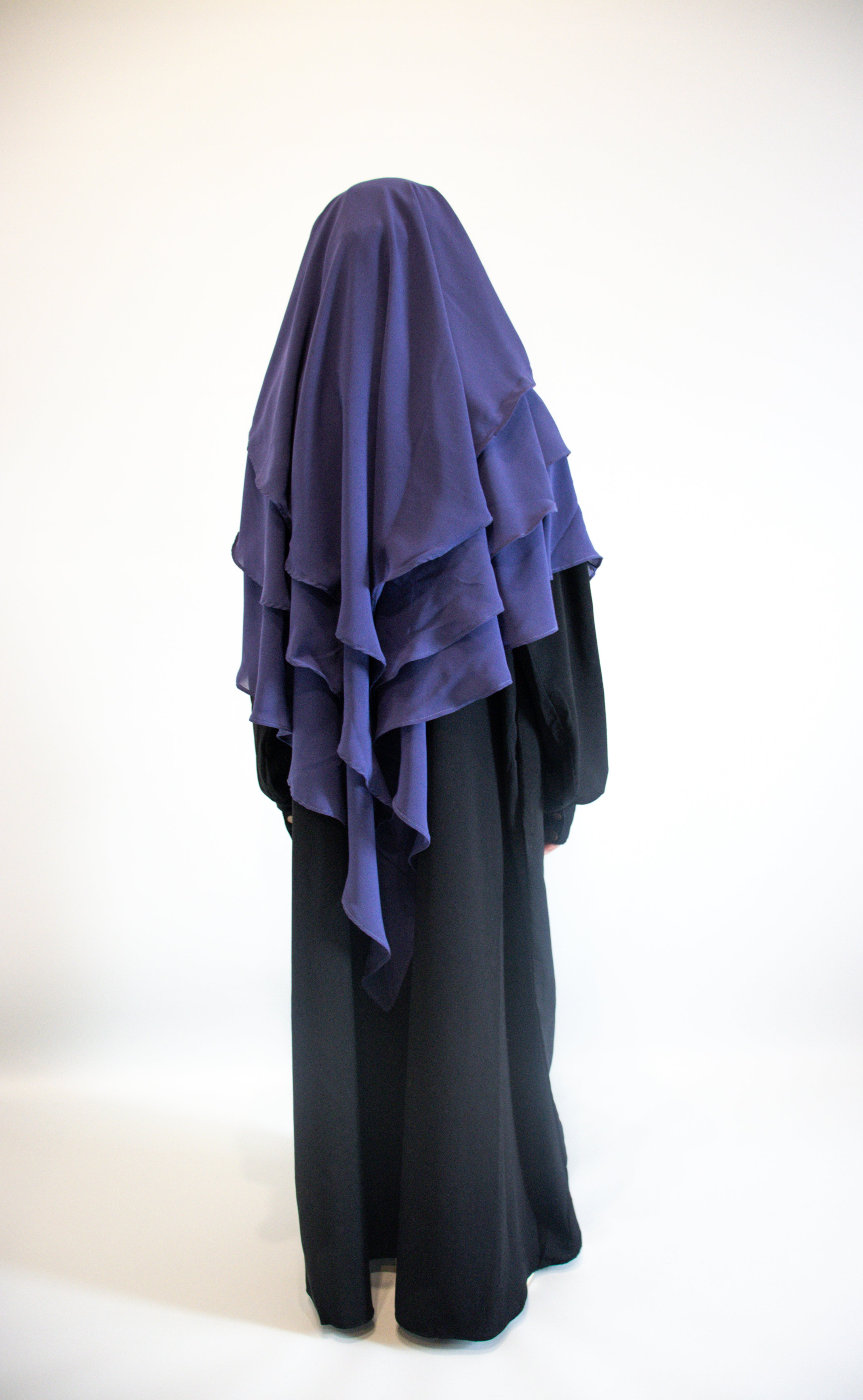 Girls Korean chiffon Layered Khimar Hijabs