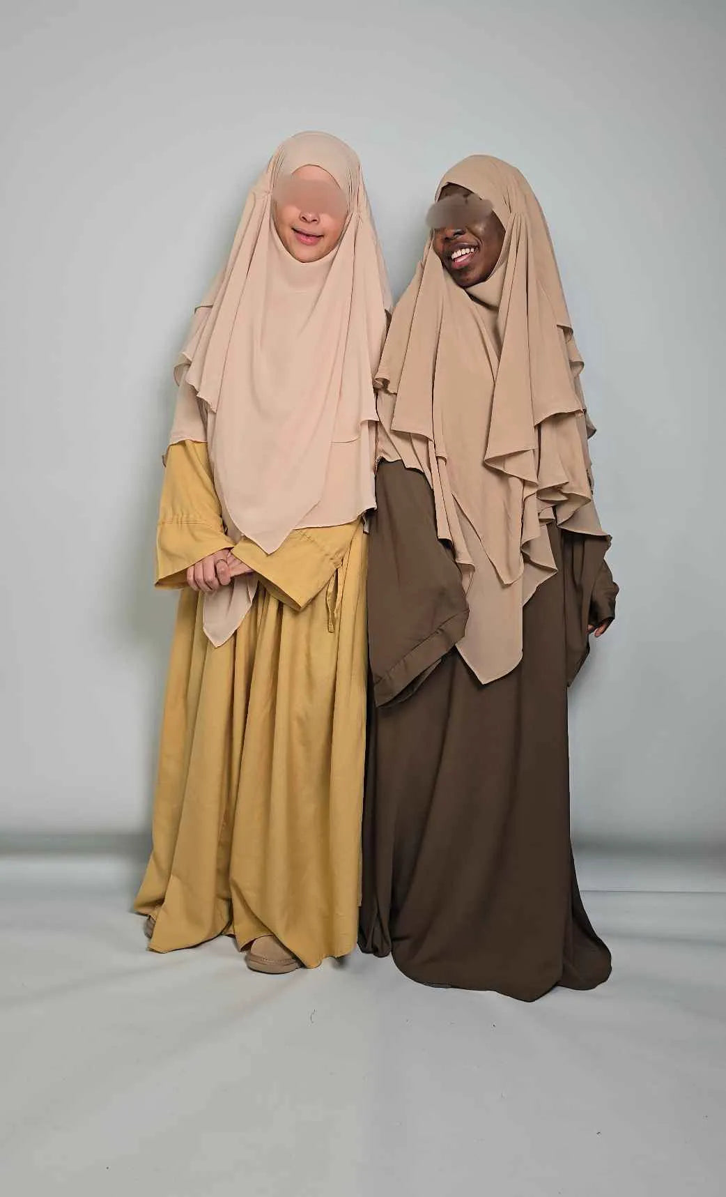 3 Layer Chiffon Khimar with Niqab ties