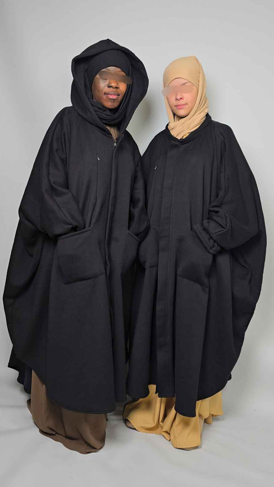 Aura Oversized Poncho Abaya Coat Bell Sleeves
