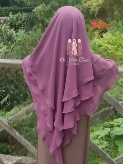 teens / kids hijabs khimars chiffon layers 