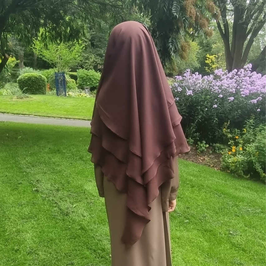 chocolate kids hijab chiffon khimar 