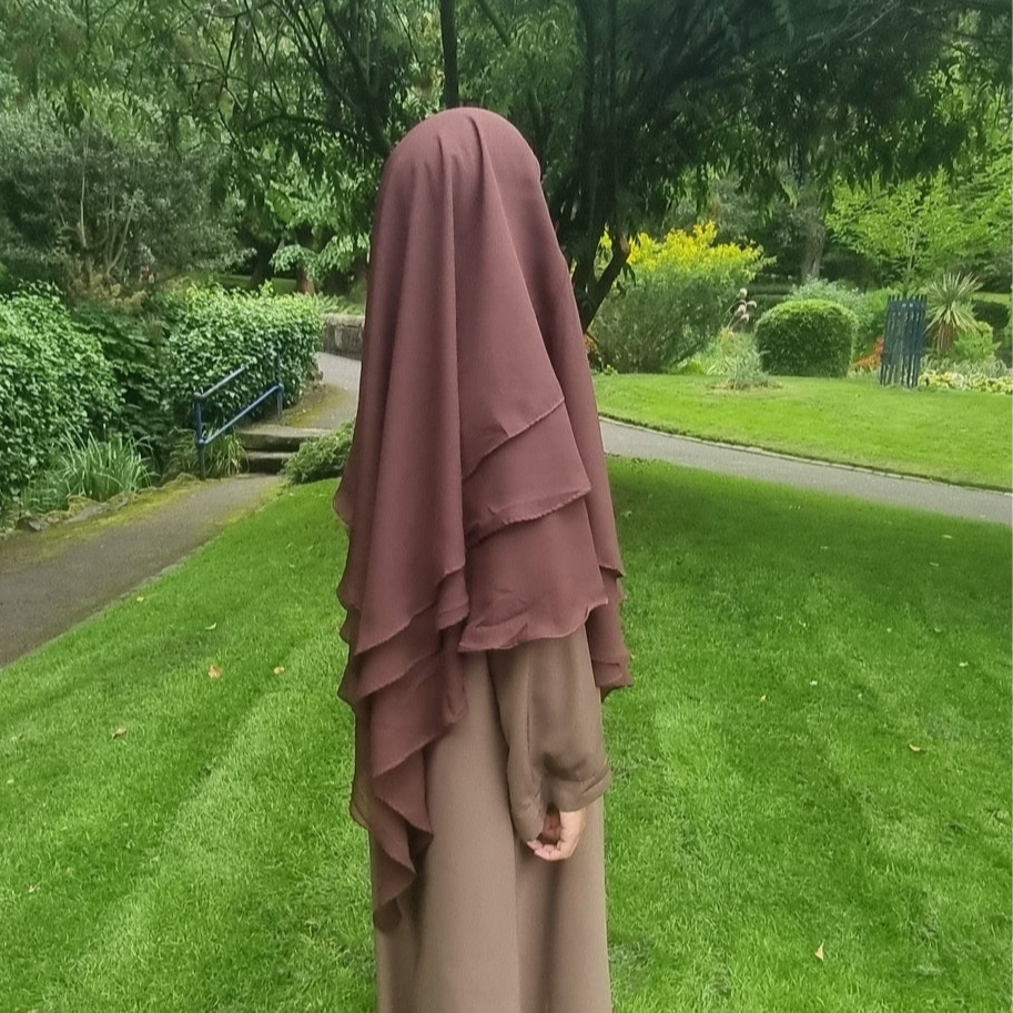 chocolate kids khimar layer hijab 