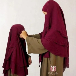 burgandy hijab khimar kids /teens onherdeen clothing 