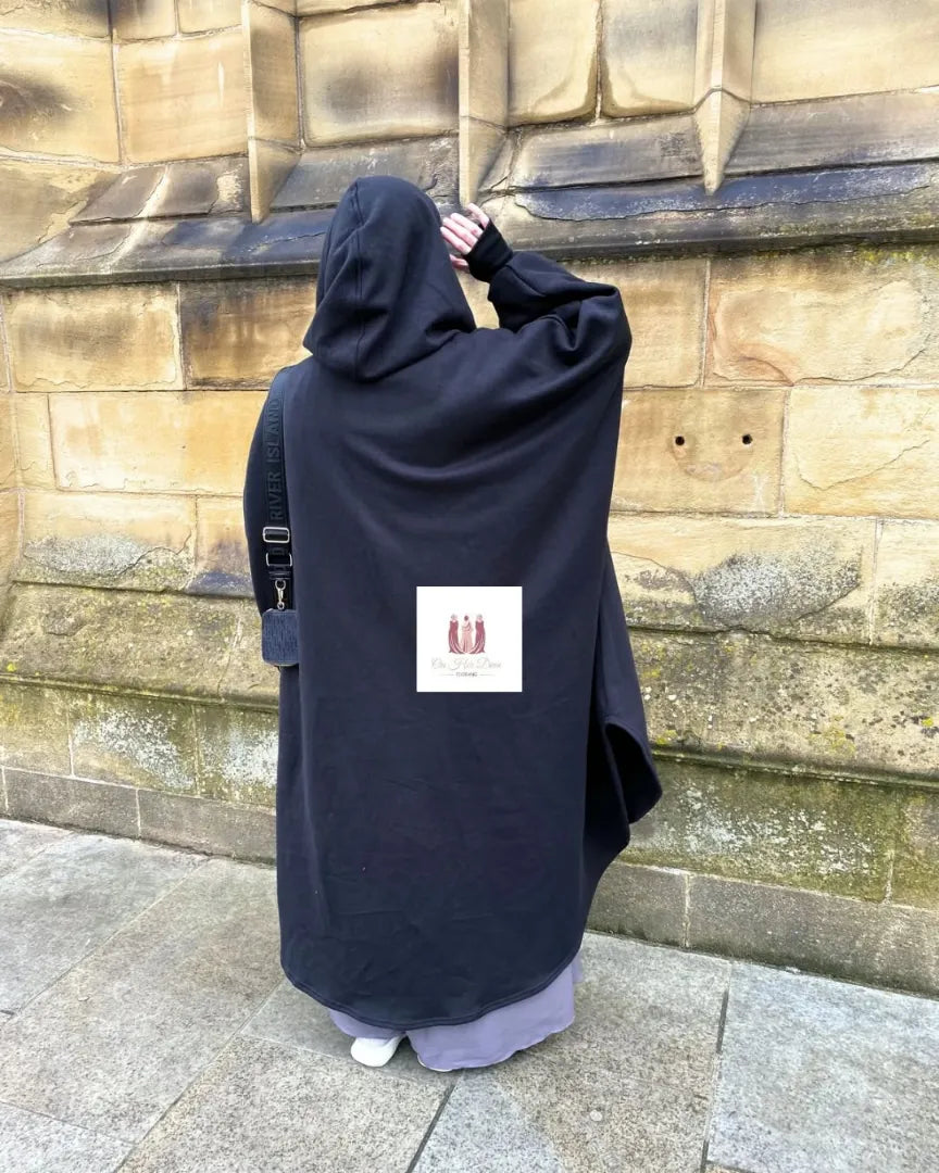 Firida Oversized poncho Modest Fleece Coat