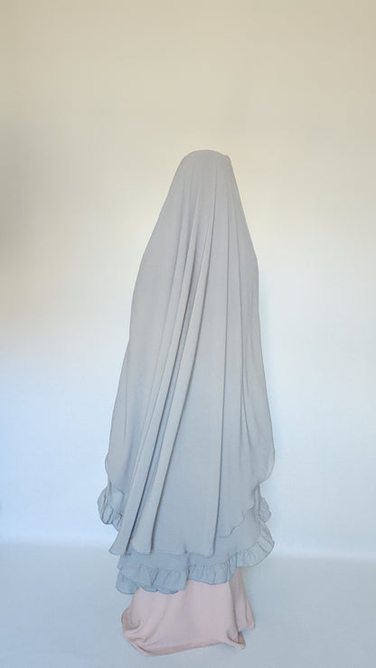 Widows Peak 3 Layer Niqab with Nose String