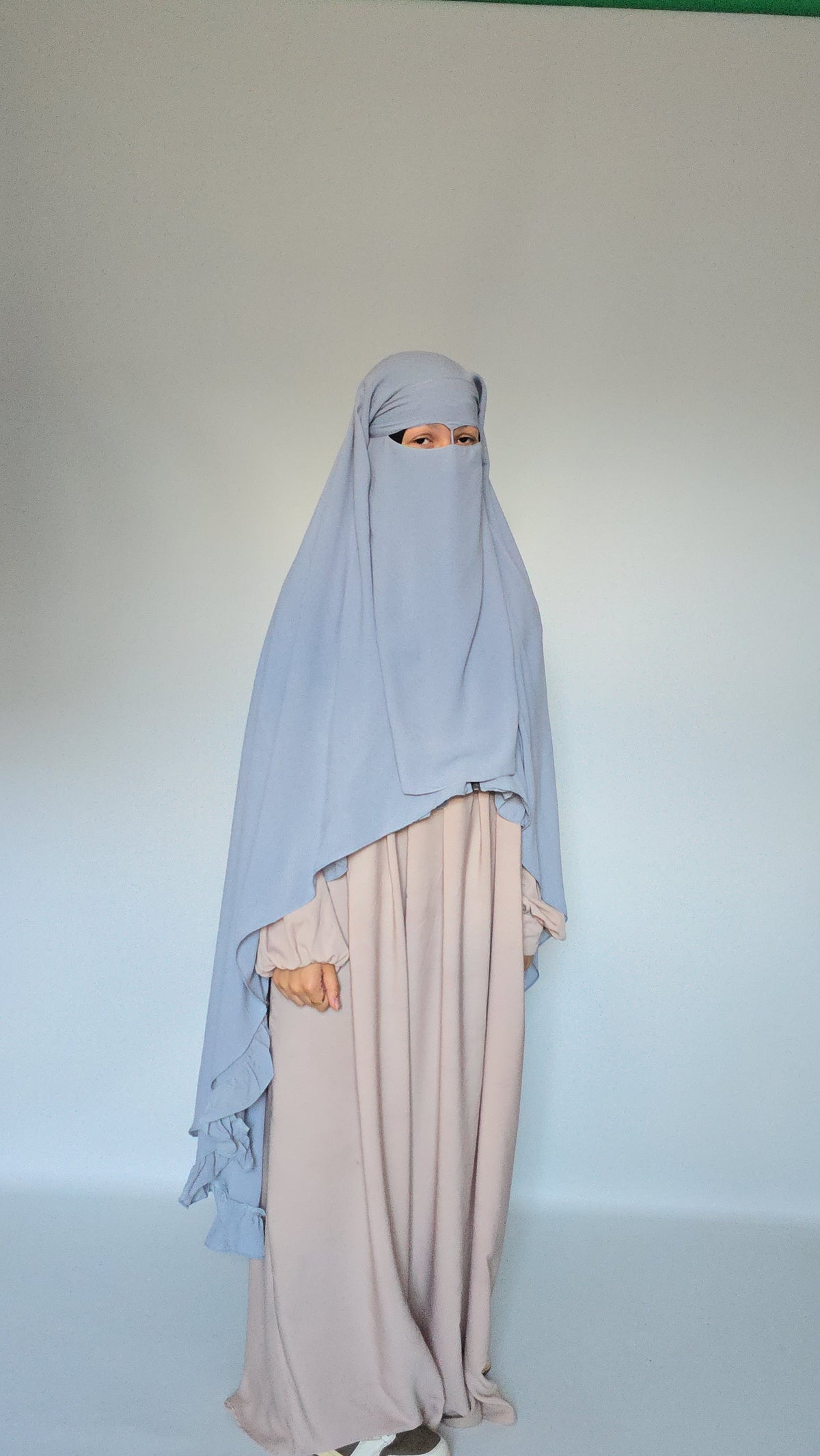 Widows Peak 3 Layer Niqab with Nose String