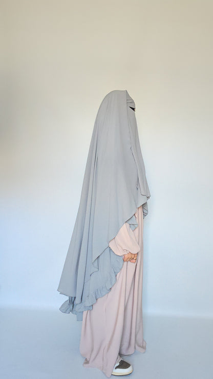 Widows Peak 3 Layer Niqab with Nose String