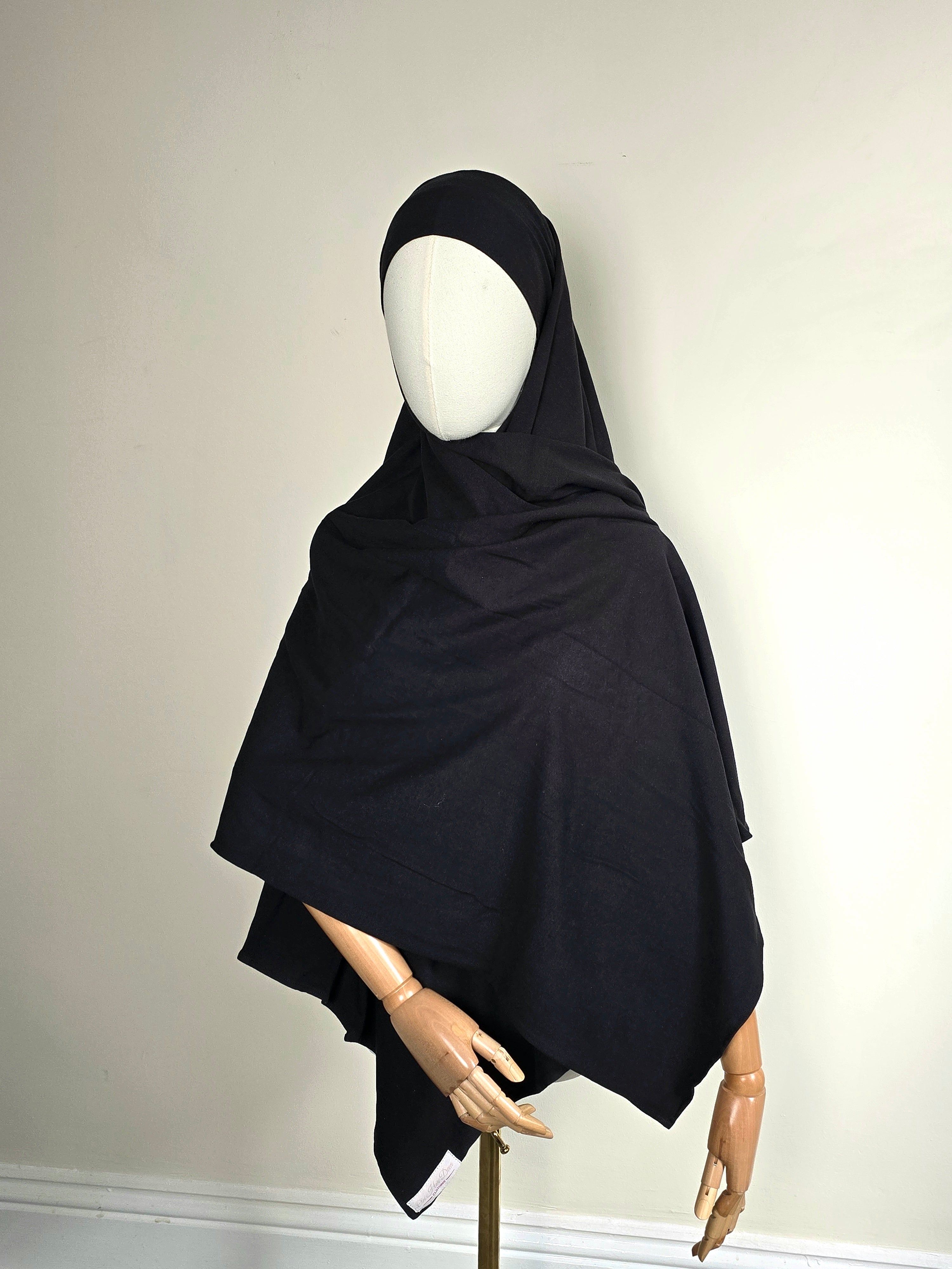 Black XL Jersey Hijab