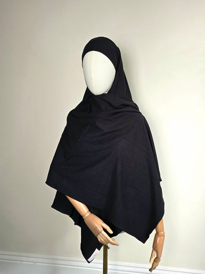 Black XL Jersey Hijab