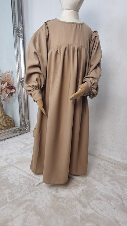 Puff sleeve abaya kids OnHerDeen Clothing 