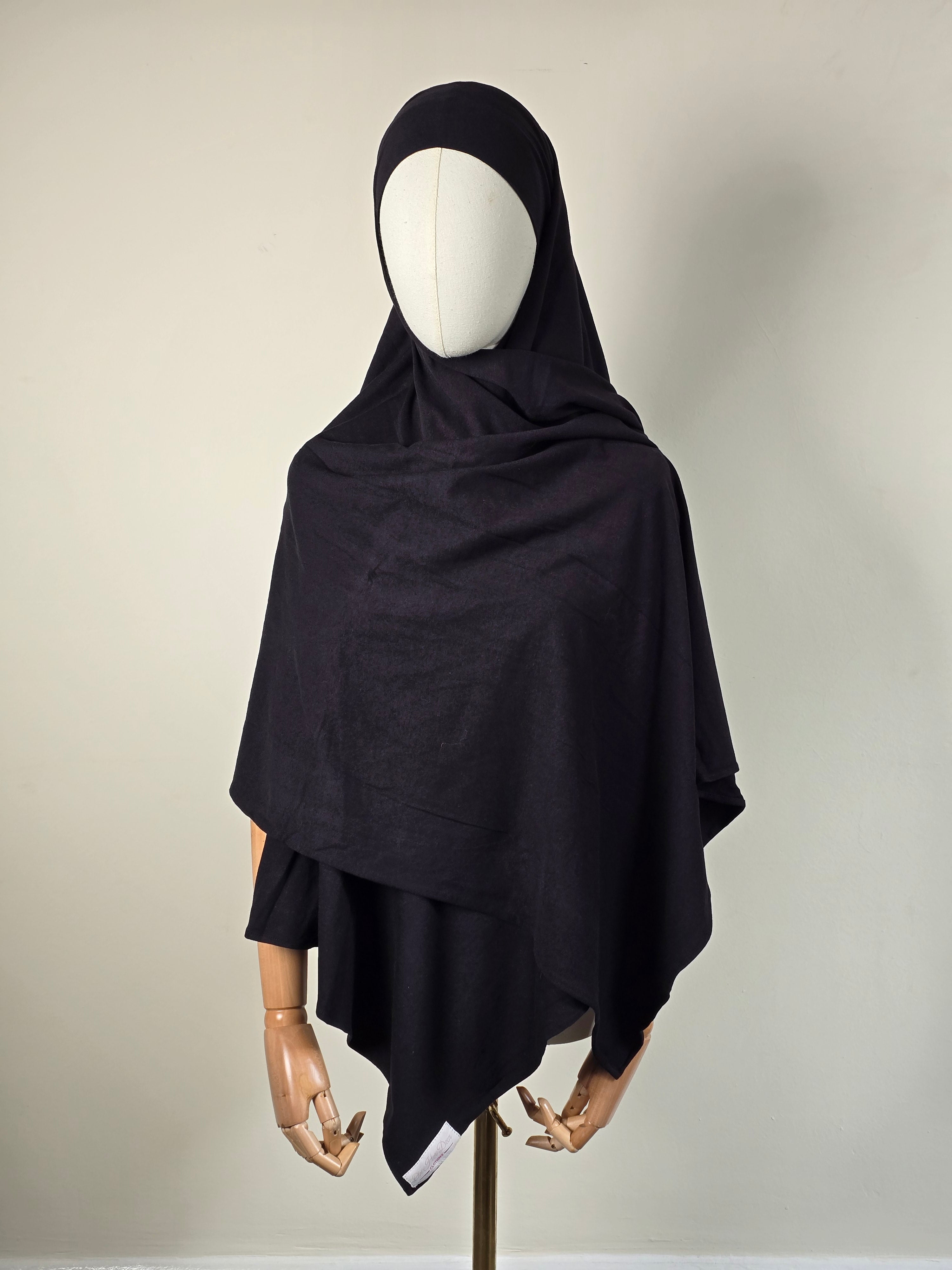 Black XL Jersey Hijab