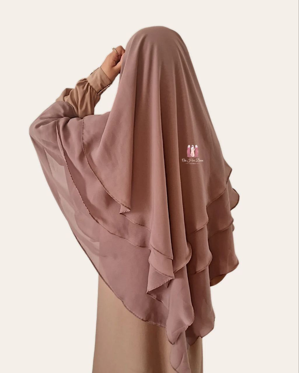 Girls Korean chiffon Layered Khimar Hijabs