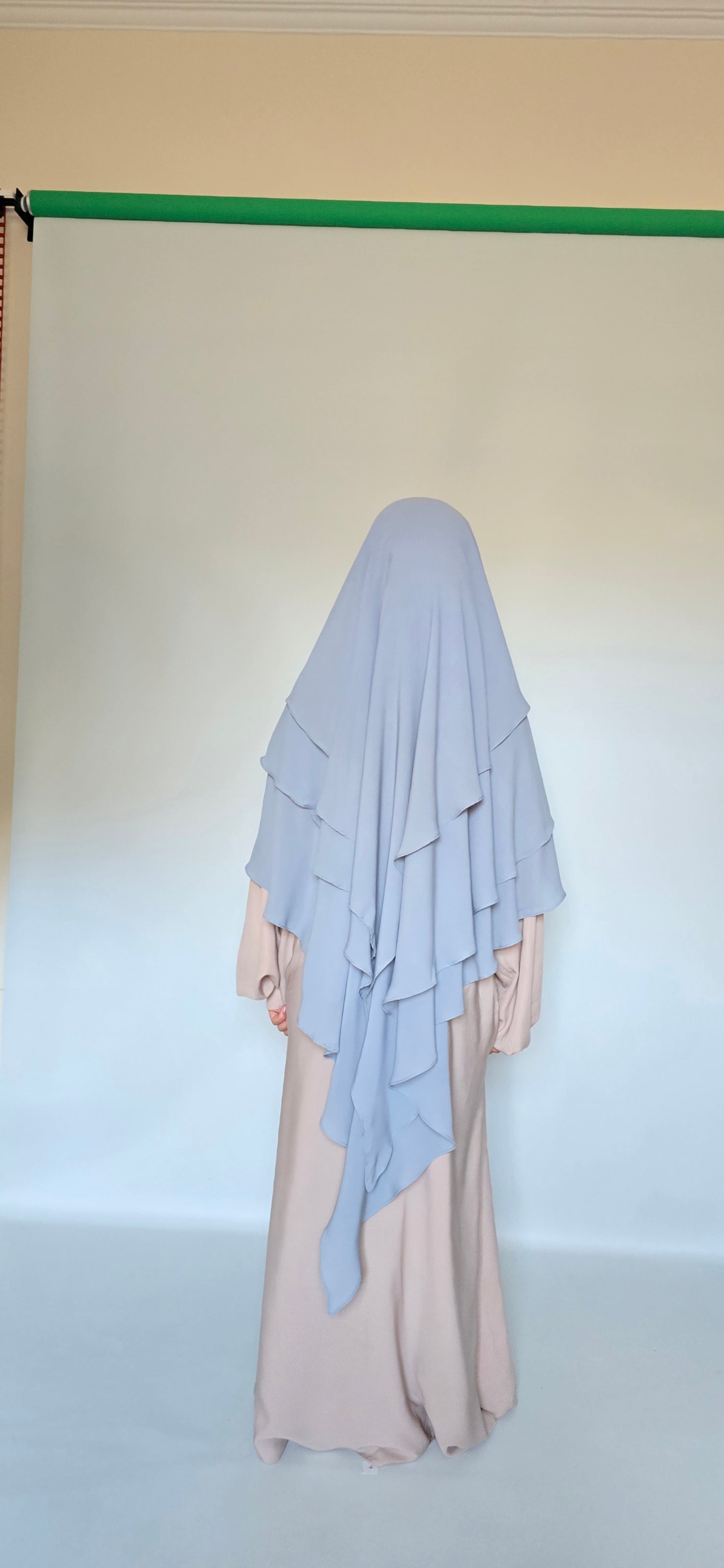 3 Layer Chiffon Khimar with Niqab ties