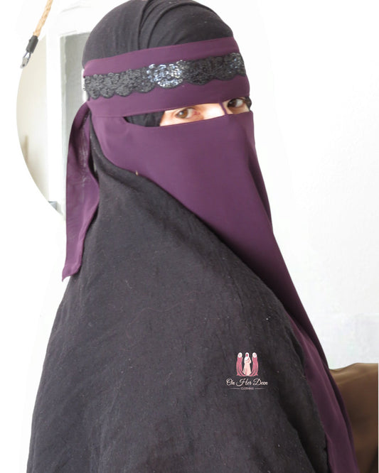 1 Layer Nose String Niqab Sequin - OnHerDeen