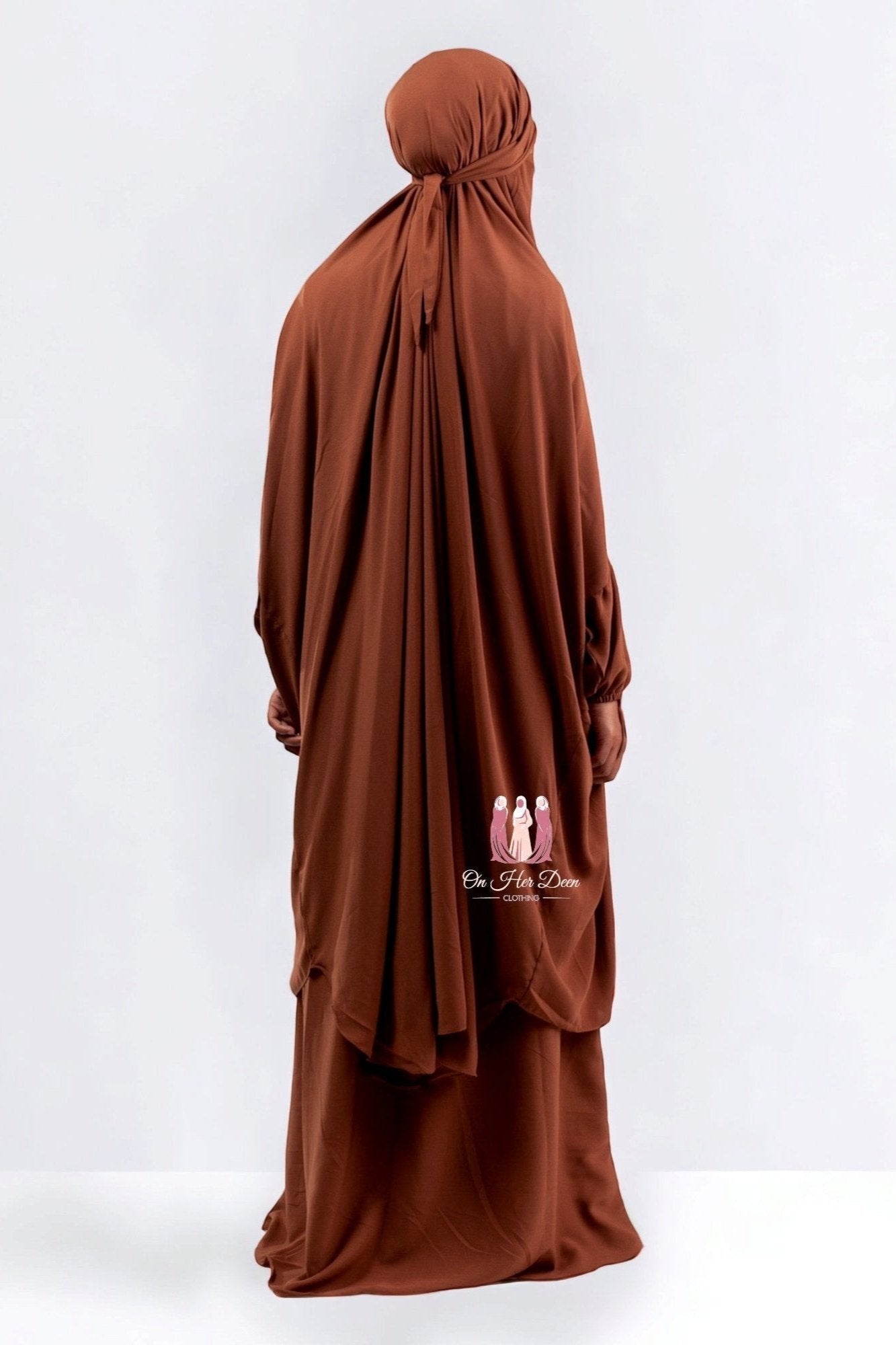 Simple Brown 2 Piece Jilbab