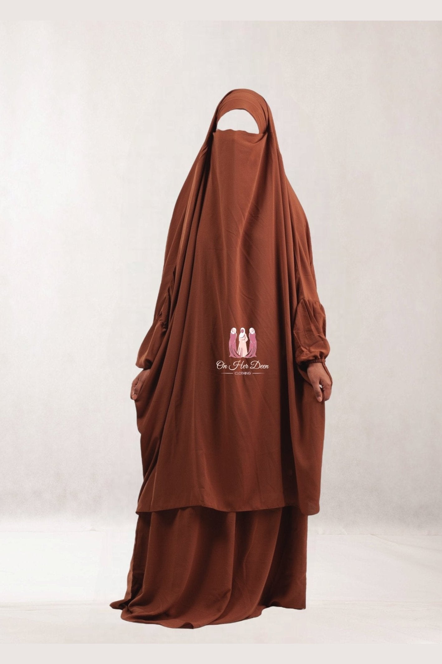 Simple Brown 2 Piece Jilbab