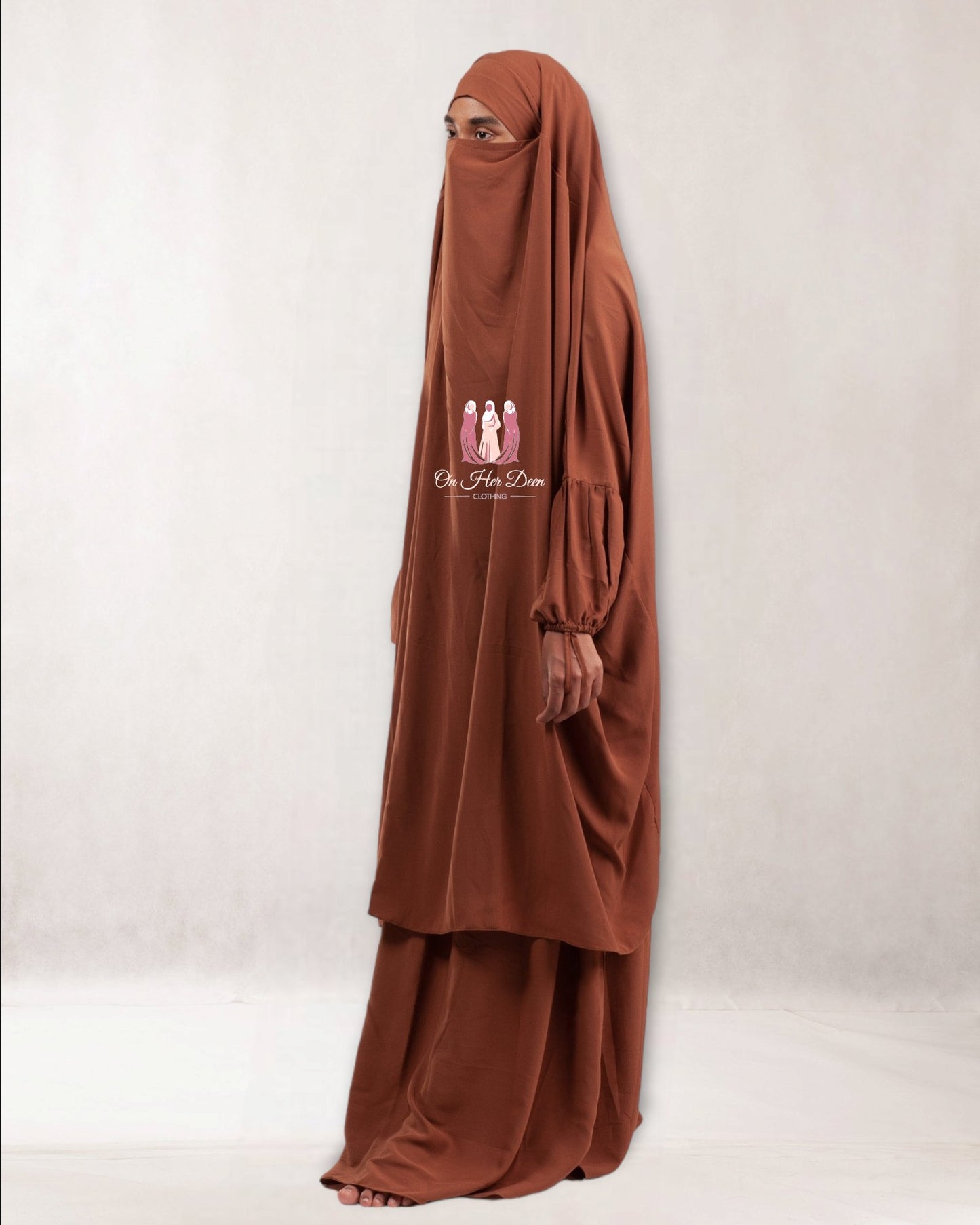 Premium Matte 2piece Jilbab Puff sleeves - OnHerDeen