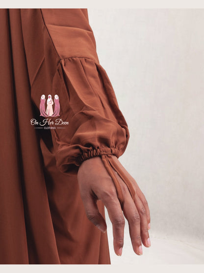 Simple Brown 2 Piece Jilbab