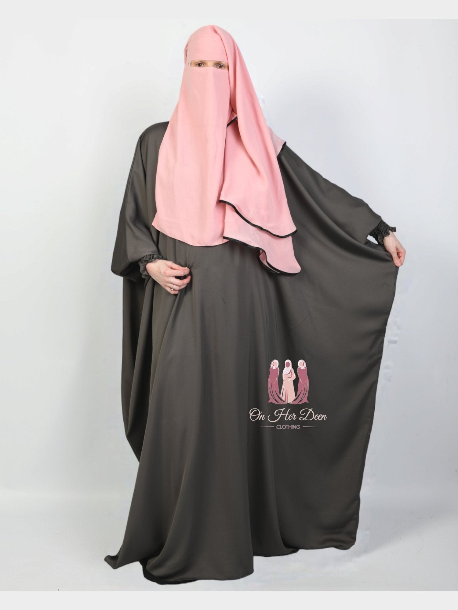 Women Nida wide Abaya with pockets